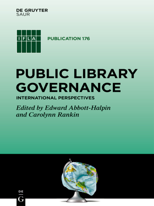 Détails du titre pour Public Library Governance par Edward Abbott-Halpin - Disponible
